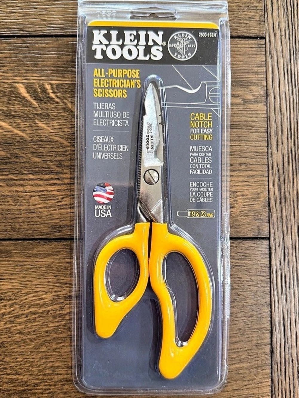 Klein Tools All-Purpose Electrician's Scissors Yellow